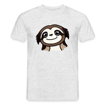 Mignon paresseux Kawaii Cartoon Animal Love 4 - T-shirt homme - gris chiné - Devant - AI Model Male 178 dark (178cm)