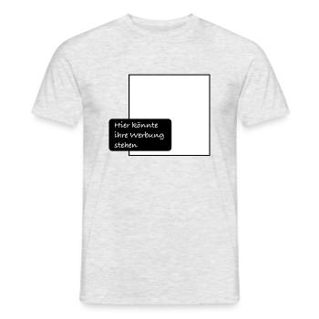 Hier könnte ihre Werbung stehen - Männer T-Shirt - Grau meliert - Vorne - AI Model Male 178 dark (178cm)