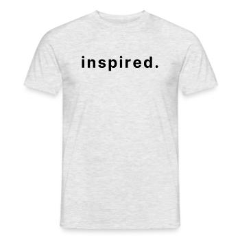 inspired. - Männer T-Shirt - Grau meliert - Vorne - AI Model Male 178 dark (178cm)