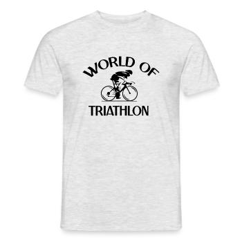 Triathlon Natation Bike Run Marathon - T-shirt homme - gris chiné - Devant - AI Model Male 178 dark (178cm)