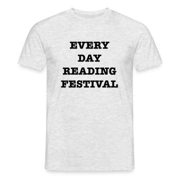 EveryDayReadingFestival - Men's T-Shirt - heather grey - Front - AI Model Male 178 dark (178cm)
