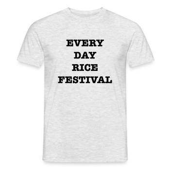 EveryDayRiceFEst - Men's T-Shirt - heather grey - Front - AI Model Male 178 dark (178cm)