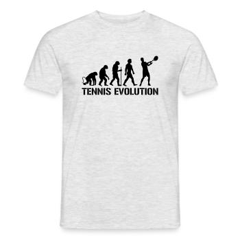 evolution tennis - Männer T-Shirt - Grau meliert - Vorne - AI Model Male 178 dark (178cm)