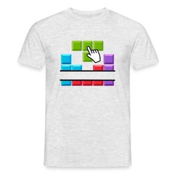 Blockbuster mit Maus-Pikto - Männer T-Shirt - Grau meliert - Vorne - AI Model Male 178 dark (178cm)