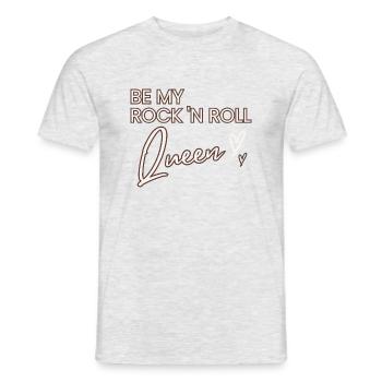 Rock n Roll Queen - cooler Spruch Valentinstag - Männer T-Shirt - Grau meliert - Vorne - AI Model Male 178 dark (178cm)