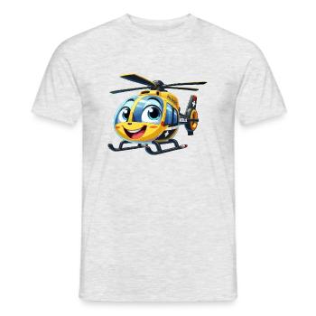 Trauma helicopter junior - Men's T-Shirt - heather grey - Front - AI Model Male 178 dark (178cm)