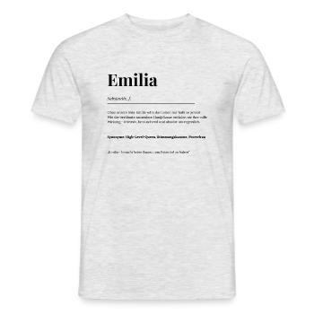 Emilia - Männer T-Shirt - Grau meliert - Vorne - AI Model Male 178 dark (178cm)