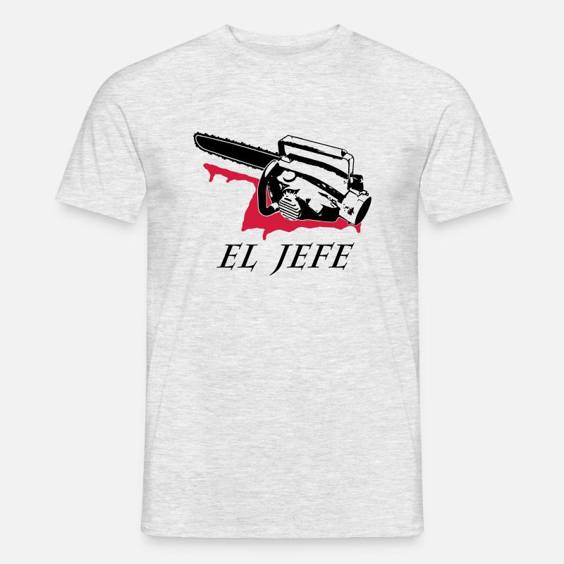 el jefe - Männer T-Shirt - Grau meliert