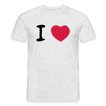 i Herz - Männer T-Shirt - Grau meliert - Vorne - AI Model Male 178 dark (178cm)