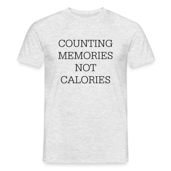 COUNTY MEMORIES NOT CALORIES - T-shirt homme - gris chiné - Devant - AI Model Male 178 dark (178cm)