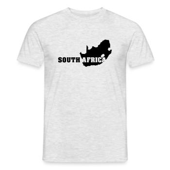 Afrique du Sud (ID: 002004) - T-shirt homme - gris chiné - Devant - AI Model Male 178 dark (178cm)