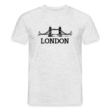 london - T-shirt homme - gris chiné - Devant - AI Model Male 178 dark (178cm)