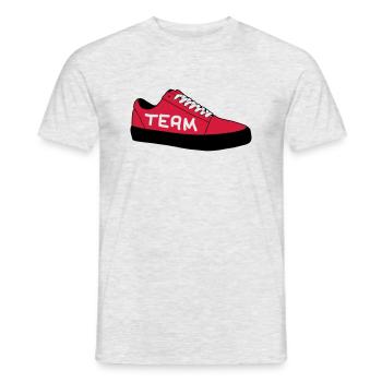 sneaker__team - T-shirt homme - gris chiné - Devant - AI Model Male 178 dark (178cm)