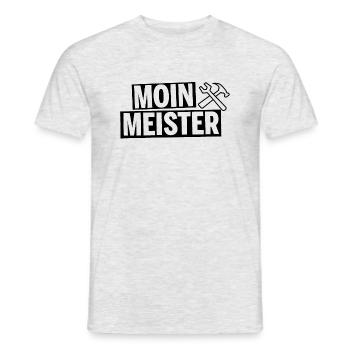 Moin Meister! Handwerker Lustig Geschenk Geselle - Männer T-Shirt - Grau meliert - Vorne - AI Model Male 178 dark (178cm)