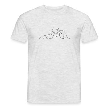 Bicyclette - T-shirt homme - gris chiné - Devant - AI Model Male 178 dark (178cm)