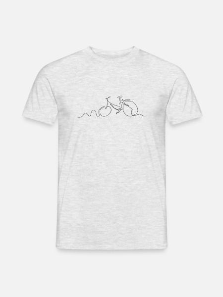 Fahrrad - Männer T-Shirt - Grau meliert