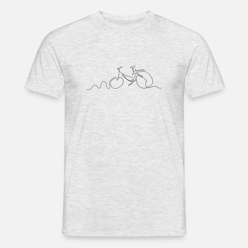 Fahrrad - Männer T-Shirt - Grau meliert
