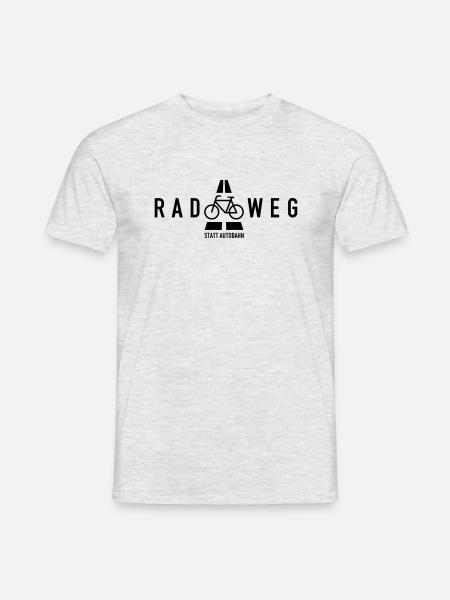 KLIMAWANDEL RADWEG STATT AUTOBAHN - Männer T-Shirt - Grau meliert