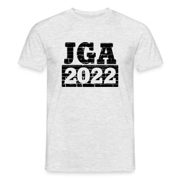 JGA 2022 - Junggesellenabschied Hochzeit Bräutigam - Männer T-Shirt - Grau meliert - Vorne - AI Model Male 178 dark (178cm)