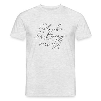 Glaube der Berge versetzt - Männer T-Shirt - Grau meliert - Vorne - AI Model Male 178 dark (178cm)