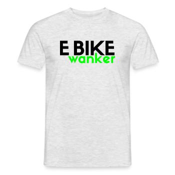 EBike Wanker Merch - Men's T-Shirt - heather grey - Front - AI Model Male 178 dark (178cm)