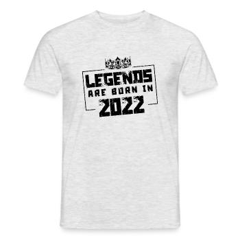 2022 legends born in - Männer T-Shirt - Grau meliert - Vorne - AI Model Male 178 dark (178cm)