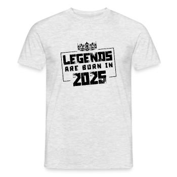 2025 legends born in - Men's T-Shirt - heather grey - Front - AI Model Male 178 dark (178cm)