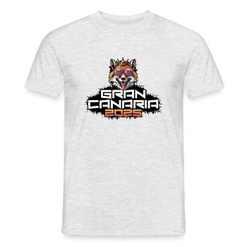 Gran Canaria 2025 Party Fuchs - Männer T-Shirt - Grau meliert - Vorne - AI Model Male 178 dark (178cm)