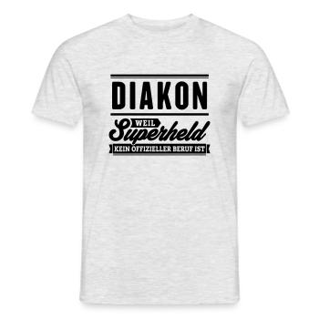 Superheld Diakon - Männer T-Shirt - Grau meliert - Vorne - AI Model Male 178 dark (178cm)