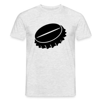 Deckel-Kronkorken - Männer T-Shirt - Grau meliert - Vorne - AI Model Male 178 dark (178cm)