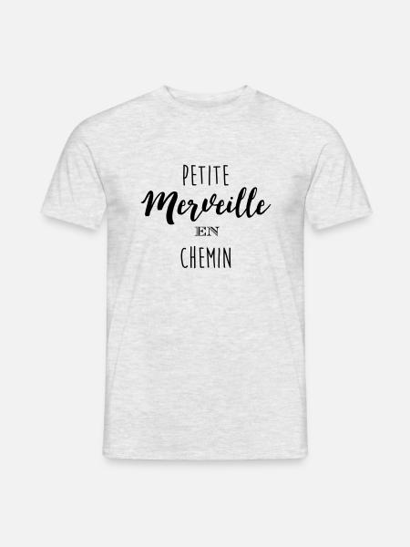 Petite Merveille en chemin - T-shirt homme - gris chiné