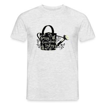 "Désolé, j'ai des plantes aujourd'hui" dit Giesskanne - T-shirt homme - gris chiné - Devant - AI Model Male 178 dark (178cm)