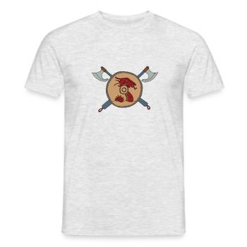 Viking Shield Vikings - Men's T-Shirt - heather grey - Front - AI Model Male 178 dark (178cm)