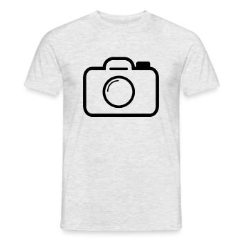 Appareil photos - T-shirt homme - gris chiné - Devant - AI Model Male 178 dark (178cm)