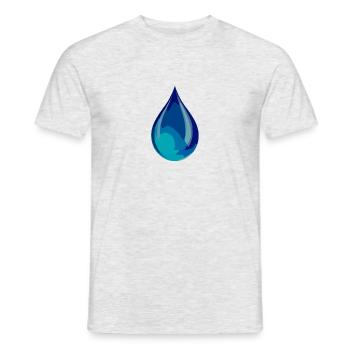 Raindrop Regentropfen Transparent - Männer T-Shirt - Grau meliert - Vorne - AI Model Male 178 dark (178cm)