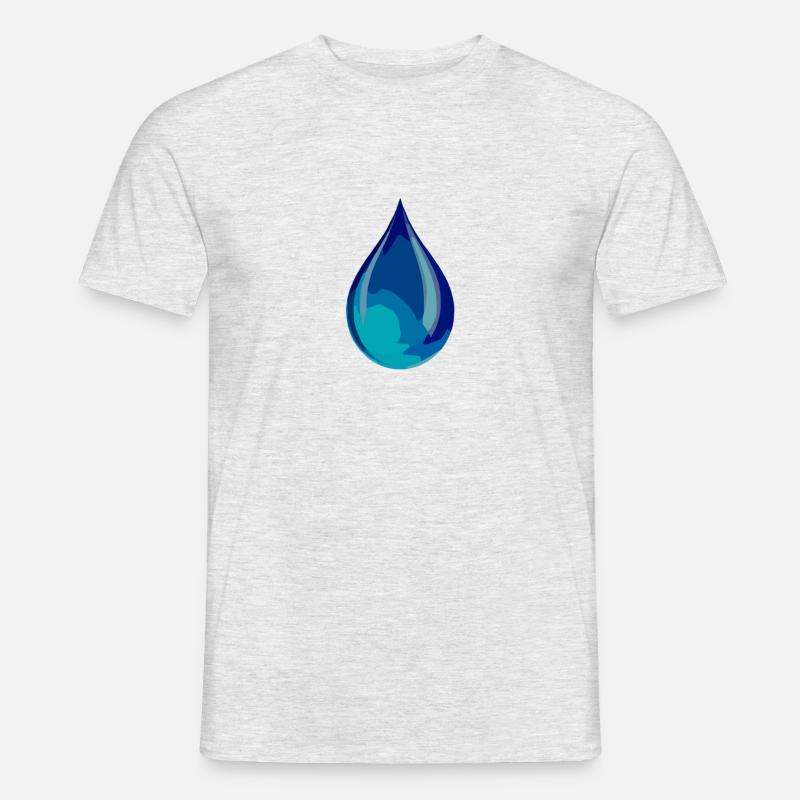 Raindrop Regentropfen Transparent - Männer T-Shirt - Grau meliert