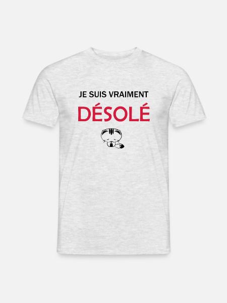 Je suis vraiment Désolé Je suis Désolé - T-shirt homme - gris chiné