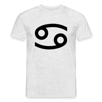 Cancer, zodiac sign, astrology, symbol, horoscope - Men's T-Shirt - heather grey - Front - AI Model Male 178 dark (178cm)