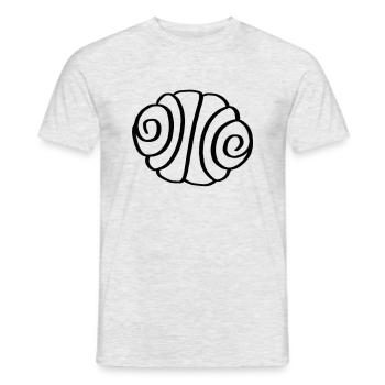 Franzbrötchen easy - T-shirt homme - gris chiné - Devant - AI Model Male 178 dark (178cm)