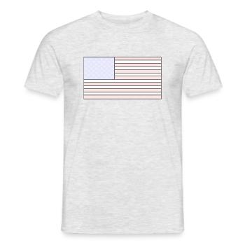 USA flag - Männer T-Shirt - Grau meliert - Vorne - AI Model Male 178 dark (178cm)