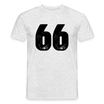 66 number jersey - Men's T-Shirt - heather grey - Front - AI Model Male 178 dark (178cm)