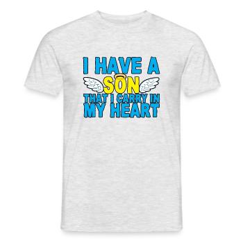 I Have A Son That I Carry In My Heart 4 - Men's T-Shirt - heather grey - Front - AI Model Male 178 dark (178cm)