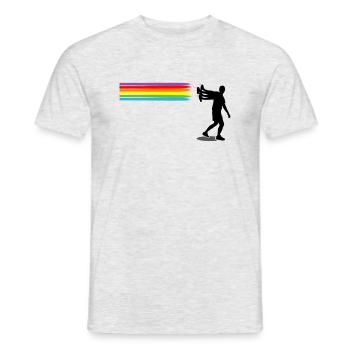 Street Art Regenbogen Spray - Männer T-Shirt - Grau meliert - Vorne - AI Model Male 178 dark (178cm)