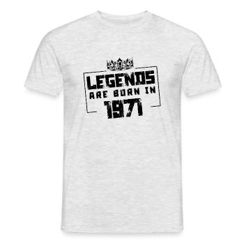 1971 legends born in - Männer T-Shirt - Grau meliert - Vorne - AI Model Male 178 dark (178cm)
