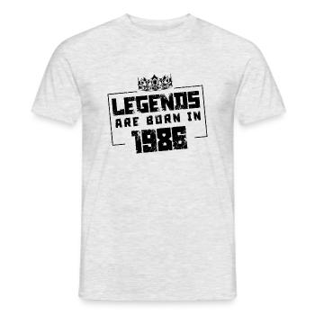 1986 Légendes nées en - T-shirt homme - gris chiné - Devant - AI Model Male 178 dark (178cm)
