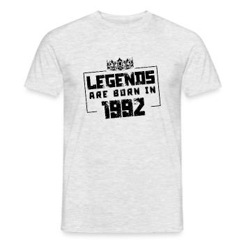 1992 Legends Born in - Men's T-Shirt - heather grey - Front - AI Model Male 178 dark (178cm)