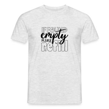 Beer empty - Männer T-Shirt - Grau meliert - Vorne - AI Model Male 178 dark (178cm)