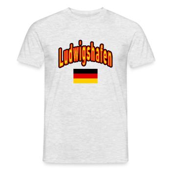 Ludwigshafen drapeau de l’Allemagne - T-shirt homme - gris chiné - Devant - AI Model Male 178 dark (178cm)