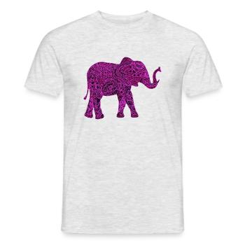 Éléphant - T-shirt homme - gris chiné - Devant - AI Model Male 178 dark (178cm)