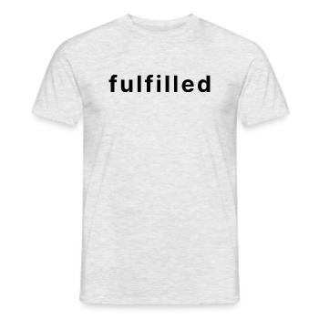 fulfilled. - Männer T-Shirt - Grau meliert - Vorne - AI Model Male 178 dark (178cm)